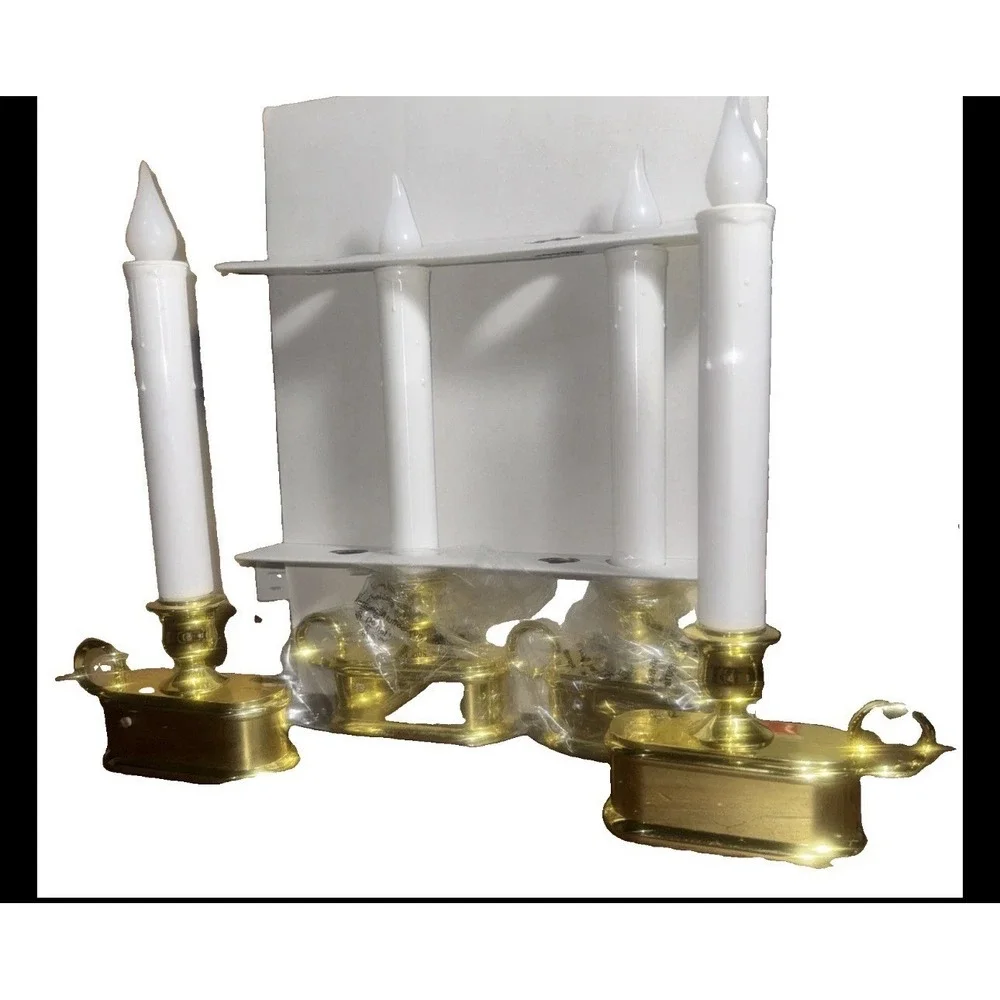 Battery Operated Window Candles Dusk To Dawn Sensor 4 Pack Flameless LED Flame